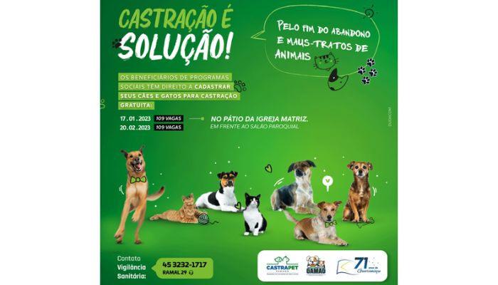 Guaraniaçu - CASTRAPET em breve estará em nosso município